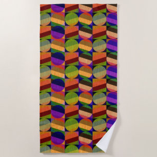Serviette De Plage Motif Vintage coloré inspiré