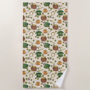 Serviette De Plage Motif vintage d'icône de l'Irlande