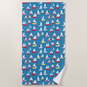 Serviette De Plage Motif voilier