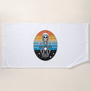 Serviette De Plage Motocyclette à ailes pour motocyclette à crâne