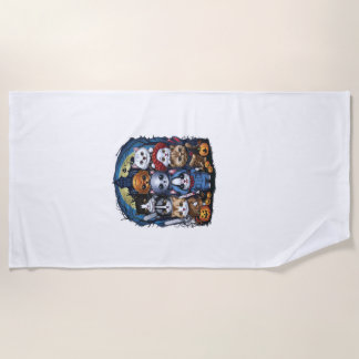 Serviette De Plage Movies Cute Halloween for Cat Kitty Lovers Long Sl