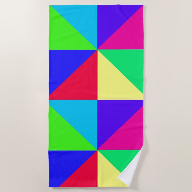 Serviette de plage multicolore (Devant)