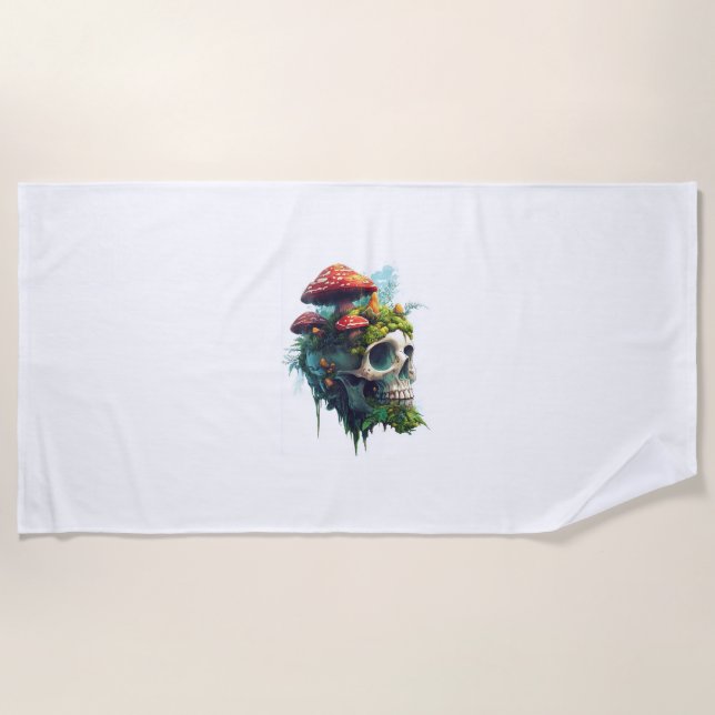 Serviette De Plage Mushroom Skull Grove (Devant)