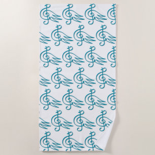 Serviette De Plage Musique des oiseaux bleus