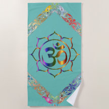 Namaste Om Lotus Rainbow Vintage