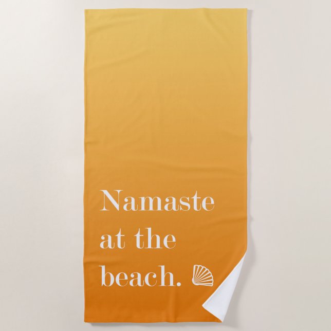 Serviette De Plage Namaste Sur La Plage (Devant)