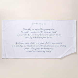 Serviette De Plage Nantucket 50 miles à Sea Beach Towel
