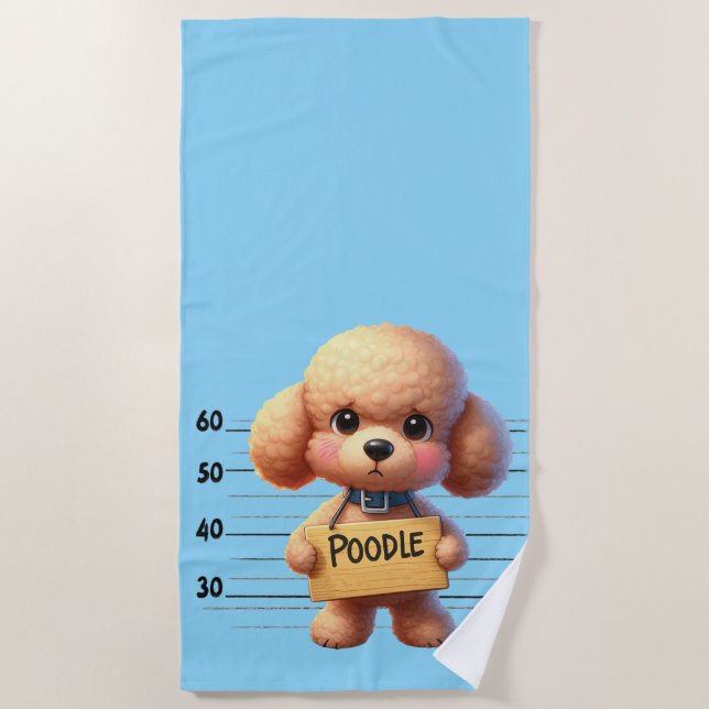 Serviette De Plage Naughty Poodle (Devant)