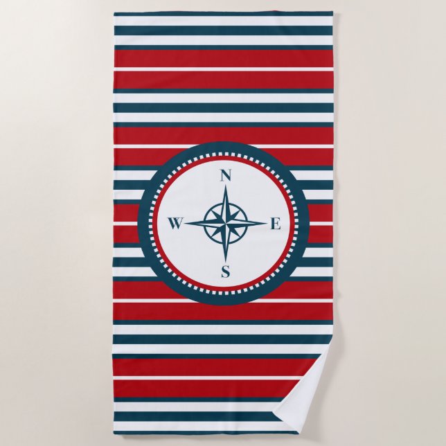 Serviette De Plage Nautical design (Devant)