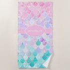 Serviette de plage nautique élégante mignonne de