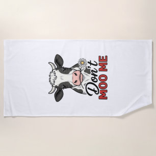 Serviette De Plage Ne me lèche pas bêtement Vache Gravure vintage