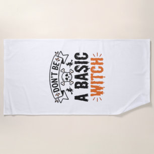 Serviette De Plage Ne sois pas une sorcière basique Halloween vintage