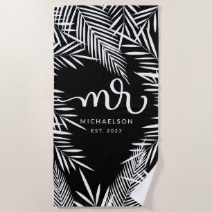 Serviette De Plage New Mr. Feuilles tropicales