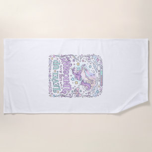 Serviette De Plage Niveau de licorne monte comme une licorne adorable