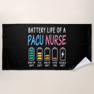 Serviette De Plage Niveau d'humour de la durée de vie de la batterie