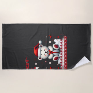 Serviette De Plage Noël Ours Noël (4)