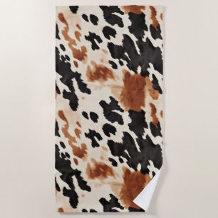 Serviette De Plage Noir Crème Brown