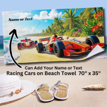 Nom, 2 voitures Red Racing sur le sable