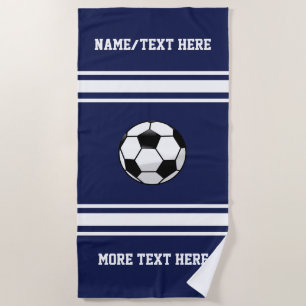 Serviette De Plage Nom de footballeur ou nom d'équipe votre couleur