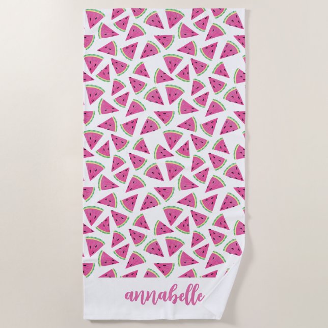 Serviette De Plage Nom de pastèque (Devant)