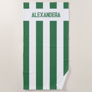 Serviette De Plage Nom Demoiselle d'Honneur Tropicale Verte pour Ente