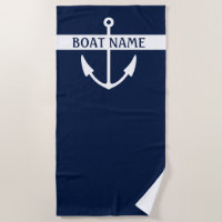 Nom du bateau Ancre Beach Towel