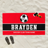 Nom du joueur de football rouge personnalisé