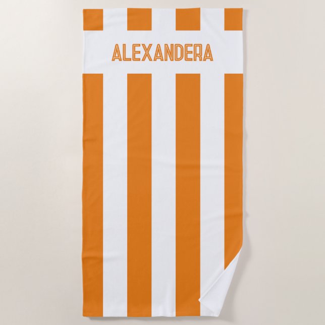Serviette De Plage Nom Orange Bachelorette (Devant)