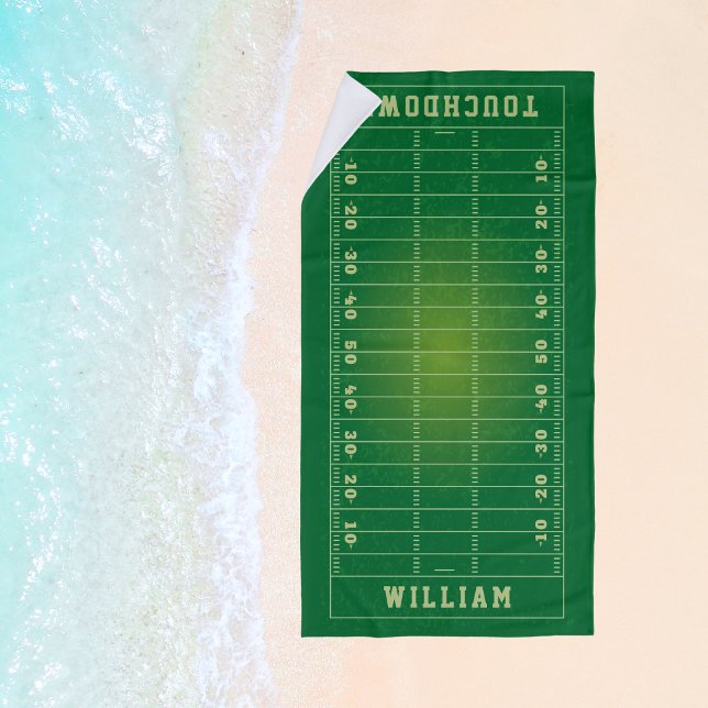 Serviette De Plage Nom Personnalisé American Football Field (Custom Name American Football Field Beach Towel
)