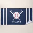 Nom personnalisé Baseball Navy Blue Stripes
