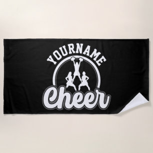 Serviette De Plage NOM personnalisé Cheer Team Varsity Pom-pom girl