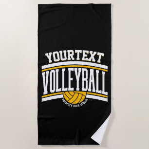 Serviette De Plage NOM PERSONNALISÉ Équipe de l'école du joueur de vo