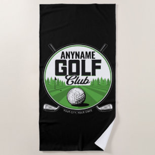 Serviette De Plage NOM personnalisé Golfing Pro Golf Club Player