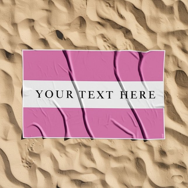 Serviette De Plage Nom personnalisé ou cadeau texte (Créateur téléchargé)