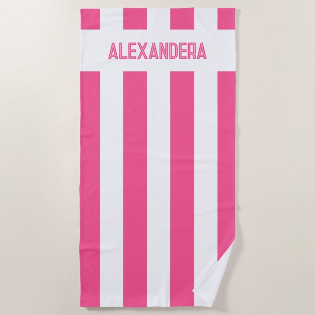Serviette De Plage Nom Pink Pool Bachelorte (Devant)