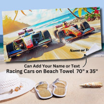 Nom, Red Blue Racing Cars sur le sable