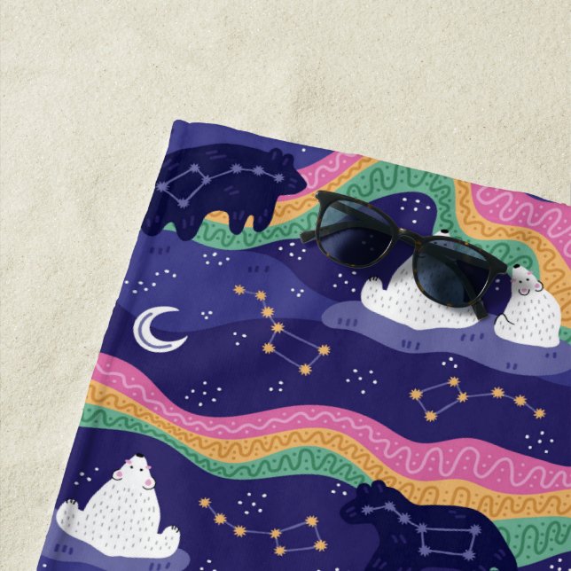 Serviette de plage Northern Lights (En situation)