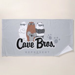 Serviette De Plage Nous Ours Nus - Bros Grotte. Représenter