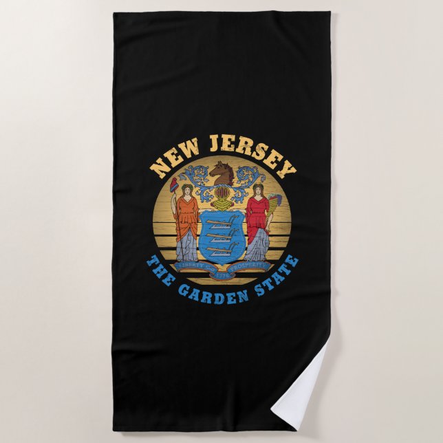 SERVIETTE DE PLAGE NOUVEAU DRAPEAU JERSEY GARDEN (Devant)