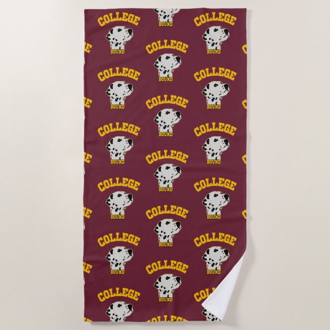 Serviette De Plage Obtention du diplôme attachée de #collegebound (Devant)