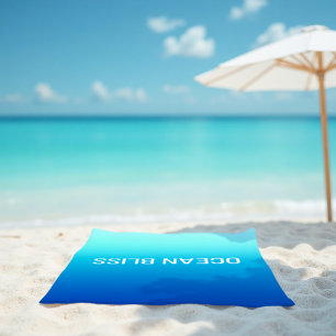 Serviette De Plage Ocean Bliss - Moderne Blue Gradient
