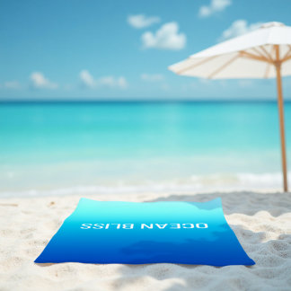 Serviette De Plage Ocean Bliss - Moderne Blue Gradient