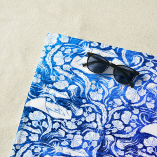 Serviette De Plage Ocean Life Manta Ray Monogram Beach Towne
