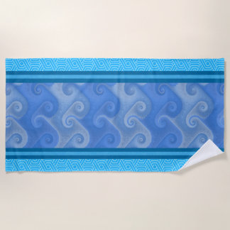 Serviette de plage Ocean Waves d'inspiration grecq