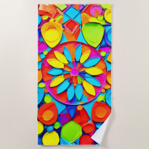 Serviette De Plage Oeuvre symphonique Kaleidoscope