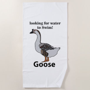 Serviette De Plage Oie À La Recherche D'Eau Pour Nager Oie Africaine