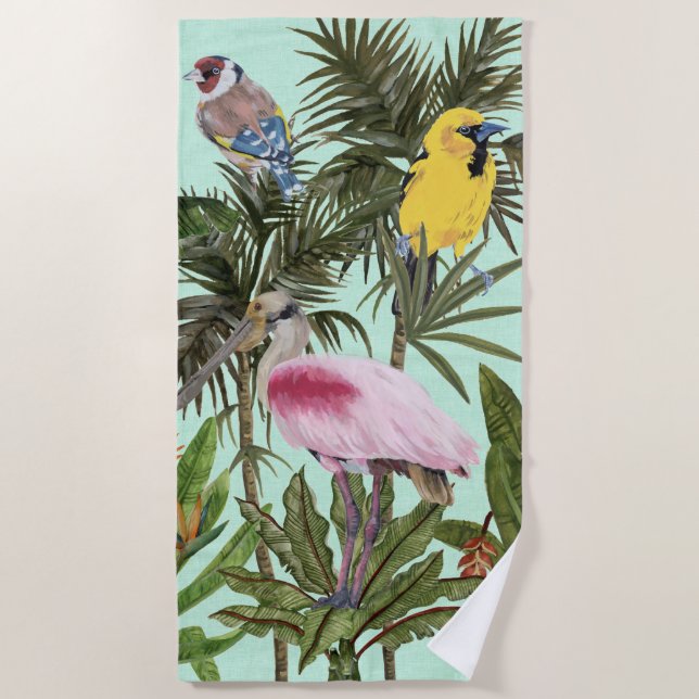 Serviette De Plage Oiseaux au paradis (Devant)