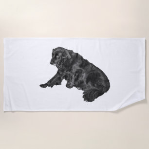 Serviette De Plage Ombrage minimal, Snowbird Lounge Chien