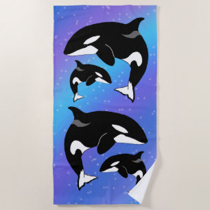 Serviette De Plage Orca Killer Whale Galaxy