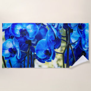 Serviette De Plage Orchidées bleues